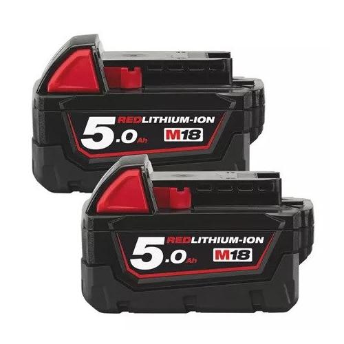 M18 B52 - A set of two batteries M18™, Li-ion 18 V, 5.0 Ah, 4932451242