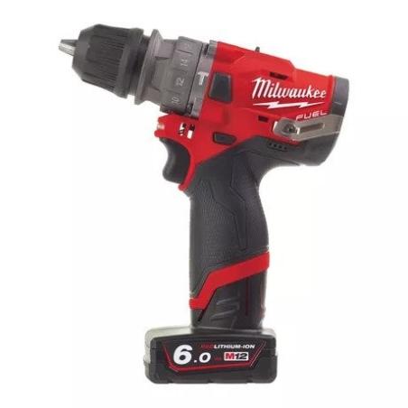 M12 FPDXKIT-602X - Sub compact percussion drill with removable chuck 12 V, 6.0 Ah, with 2 batteries and charger