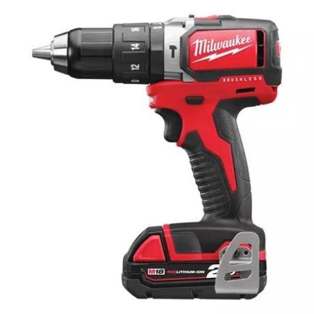 M18 BLPD-202C - Compact brushless percussion drill 18 V, 2.0 Ah, in HD Box, with 2 batteries and charger