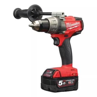 M18 FDD-502X - Wiertarko-wkrętarka 18 V, 5.0 Ah, FUEL™, w walizce, z 2 akumulatorami i ładowarką