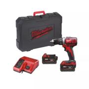 M18 BDD-302C - Compact drill drivers 18 V, 3.0 Ah, in HD Box, with 2 batteries and charger