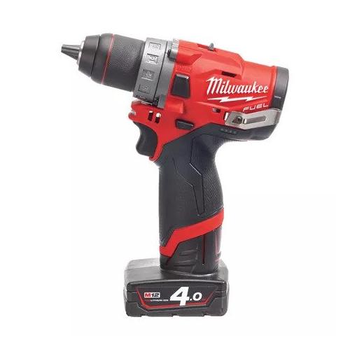 M12 FDD-402X - Sub compact 2-speed drill drivers 12 V, 4.0 Ah, M12 FUEL™, in HD Box, with 2 batteries and charger