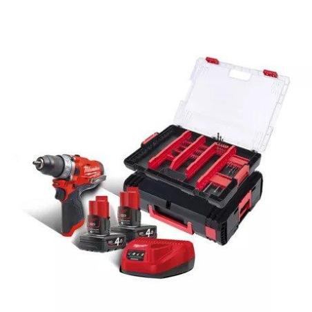 M12 FDD-402XA - Subkompaktowa 2-biegowa wiertarko - wkrętarka 12 V, 4.0 Ah, M12 FUEL™, w walizce, z 2 akumulatorami i ładowarką M12 FDD-402XA - Subkompaktowa 2-biegowa wiertarko - wkrętarka 12 V, 4.0 Ah, M12 FUEL™, w walizce, z 2 akumulatorami i ładowarką
