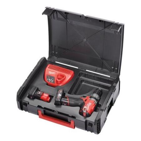 M12 CDD-402X - Subkompaktowa 2-biegowa wiertarko - wkrętarka 12 V, 4.0 Ah, M12 FUEL™, w walizce, z 2 akumulatorami i ładowarką M12 CDD-402X - Subkompaktowa 2-biegowa wiertarko - wkrętarka 12 V, 4.0 Ah, M12 FUEL™, w walizce, z 2 akumulatorami i ładowarką