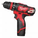 M12 BDDX-202C - Sub compact drill driver removable chuck 12 V, 2.0 Ah, in HD Box, with 2 batteries and charger, 4933447830