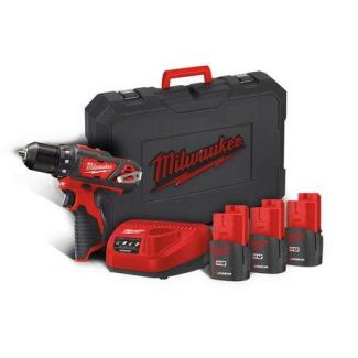 M12 BDD-153C - Sub compact drill driver 12 V, 1.5 Ah, in HD Box, with 3 batteries and charger