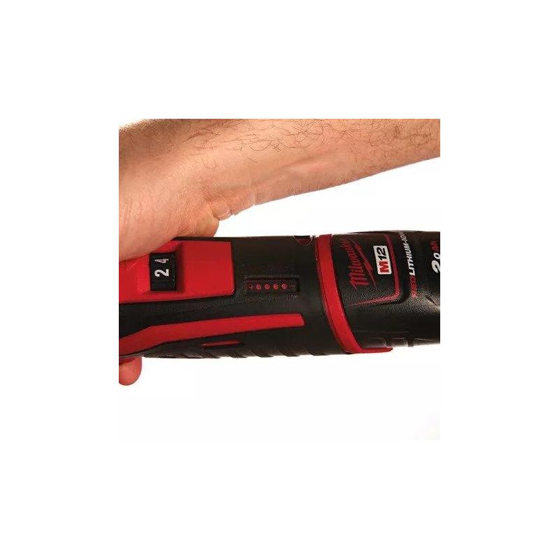C12 RAD-202B - Sub compact right angle drill 12 V, 2.0 Ah, in HD Box, with 2 batteries and charger C12 RAD-202B - Sub compact right angle drill 12 V, 2.0 Ah, in HD Box, with 2 batteries and charger