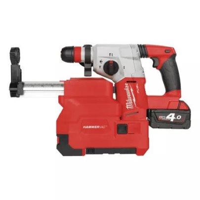 M18 CHXDE-402C - SDS-Plus hammer with dedicate dust extractor 18 V, 4.0 Ah, FUEL™