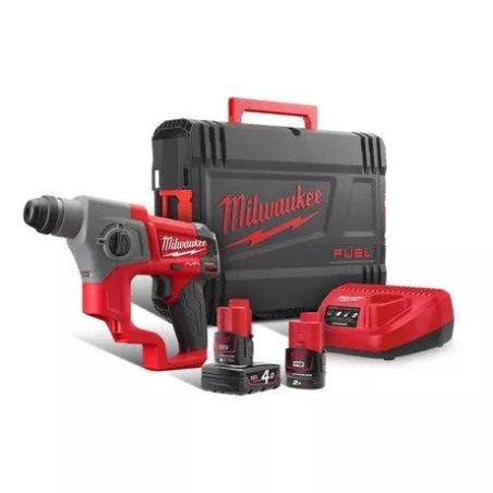 M12 CH-421X - Sub compact SDS-Plus hammer 12 V, 4.0 & 2.0 Ah, FUEL, in HD Box, with 2 batteries and charger M12 CH-421X - Sub compact SDS-Plus hammer 12 V, 4.0 & 2.0 Ah, FUEL, in HD Box, with 2 batteries and charger