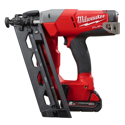 M18 CN16GA-202X - Angled finish nailer 18 V, 16GA , FUEL™, in case with 2 batteries and charger, 4933451570