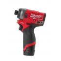 M12 FID-202X - Sub compact 1/4″ HEX impact driver 12 V, 2.0 Ah, FUEL™, in case, with 2 batteries and charger, 4933459823