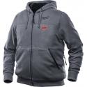 M12 HH GREY3-0 (L) - M12™ Grey heated hoodie for men, size L, 4933464354