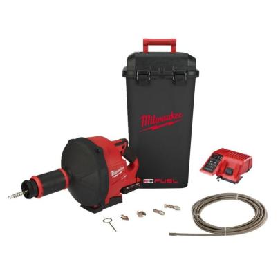 M18 FDCPF10-201C - Przepychacz do rur ze sprężyną 10 mm, 18 V, 2.0 Ah, FUEL™, w wiadrze, z akumulatorem i ładowarką