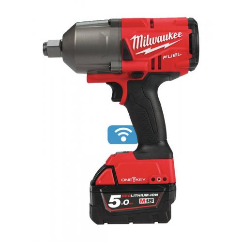 M18 ONEFHIWF34-502X - 3/4" Impact wrench, 1627 Nm, 18 V, 5.0 Ah, ONE-KEY™, in case, with 2 batteries and charger, 4933459730