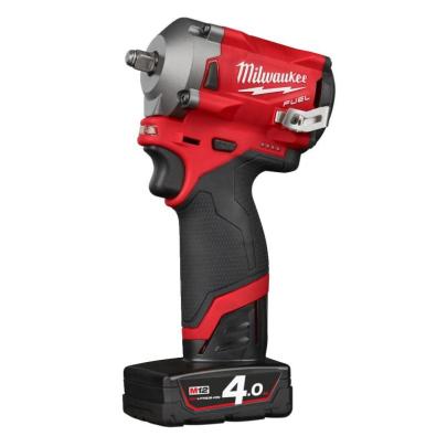 M12 FIW38-422X - Klucz udarowy subkompaktowy 3/8", 339 Nm, 12 V, 4.0 Ah, w walizce, z 2 akumulatorami i ładowarką