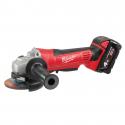 HD18 AG-115-402C - Angle grinder 115 mm, 18 V, 4.0 Ah, HEAVY DUTY, paddle switch, in case, with 2 batteries and charger