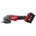 M18 CAG125XPDB-902X - Braking grinder 125 mm, 18 V, 9.0 Ah, FUEL™, paddle switch, in case, with 2 batteries and charger