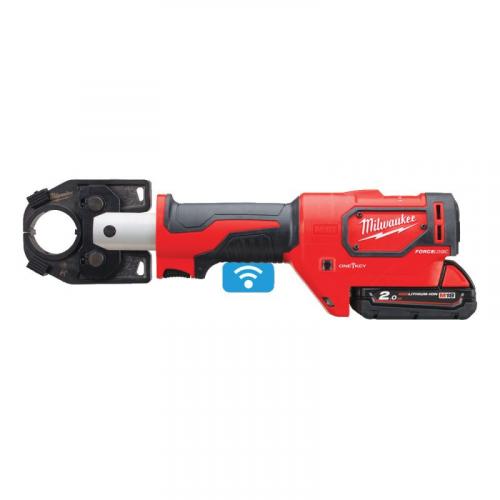 M18 HCCT-201C - Hydraulic cable crimper 18 V, 2.0 Ah, ONE-KEY™, in case, with battery and charger