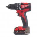 M18 CBLPD-203X - Compact brushless percussion drill 18 V, 2.0 Ah, in case, with 3 batteries and charger, 4933471279