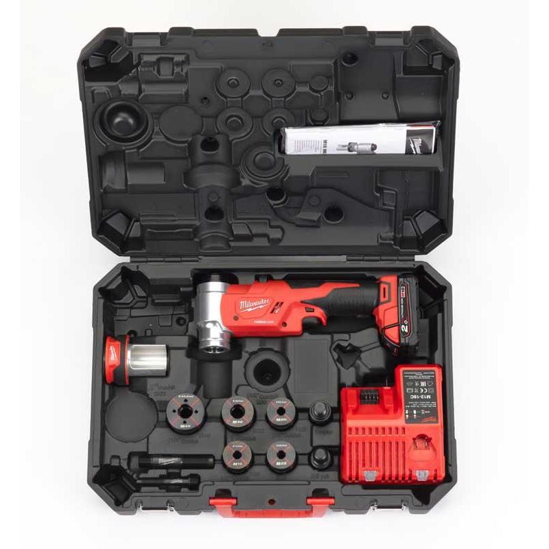 M18 HKP-201CA - Hydrauliczna dziurkarka udarowa 18 V, 2.0 Ah, w walizce, z akumulatorem i ładowarką