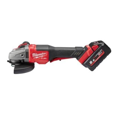 M18 FHSAG125XPDB-552X - Szlifierka kątowa, śr. 125 mm, 18 V, FUEL™, włącznik łopatkowy, w walizce, z 2 akumulatorami i ładowarką