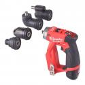 M12 FDDXKIT-202X - Sub compact drill/driver with removable chucks 12 V, 2.0 Ah, FUEL™, in case, with 2 batteries and charger