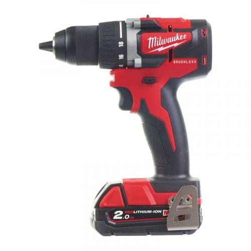 M18 CBLDD-202C - Compact brushless drill driver 18 V, 2.0 Ah, in case, with 2 batteries and charger, 4933464317