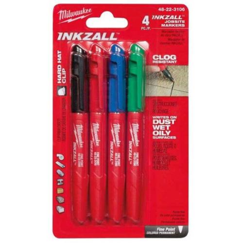 48223106 - Kolorowe markery (zestaw 4 markerów: czarny, czerwony, niebieski, zielony)