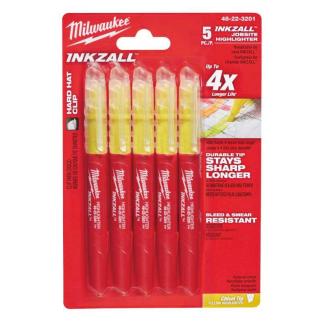 48223201 - INKZALL Highlighters Yellow - 5pc