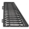 4932471340 - Ratcheting Metric Comb Spanner Set, 8 - 22 mm (15 pcs)