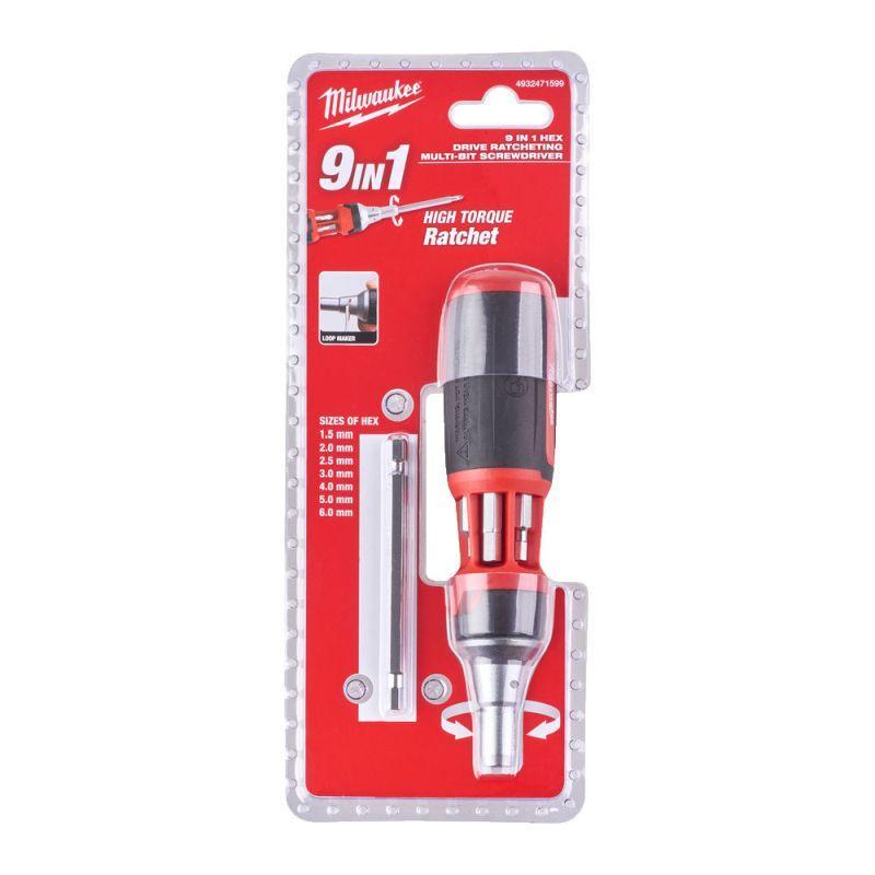 4932471599 - Śrubokręt Multi 9 w 1, z bitami HEX 1,5 - 6 mm