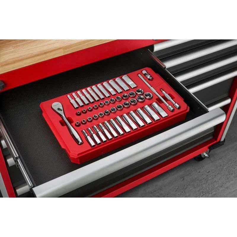 4932464944 - 1/4 50 pc Drive Ratchet.+ Socket Set SAE + Metric 4932464944 - 1/4 50 pc Drive Ratchet.+ Socket Set SAE + Metric