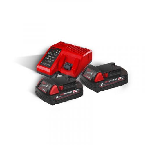 M18 NRG-202 - A set of 2 batteries M18™, Li-ion 18 V + fast charger