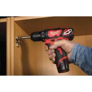 M12 BDD-202X - Sub compact drill driver 12 V, 2.0 Ah, in HD Box, with 2 batteries and charger