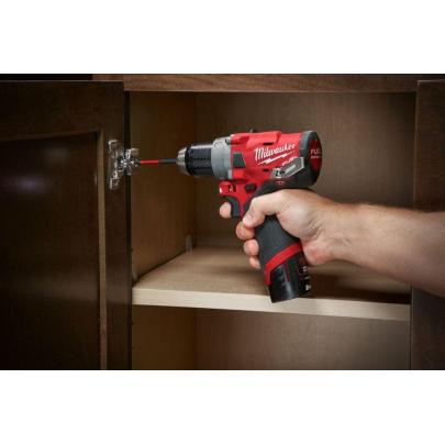 M12 FPD-202X - Sub compact 2-speed percussion drill 12 V, 2.0 Ah, with 2 batteries and charger