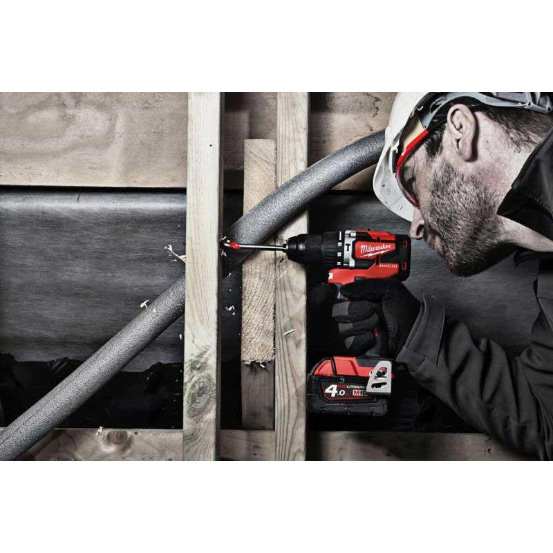 M18 CBLPD-402C - Compact brushless percussion drill 18 V, 4.0 Ah, in HD Box, with 2 batteries and charger