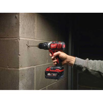 M18 BPD-402C - Compact percussion drill 18 V, 4.0 Ah, with 2 batteries and charger