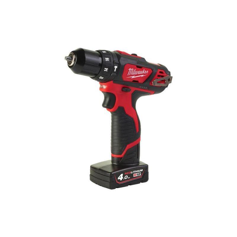 M12 BPD-402C - Sub compact percussion drill 12 V, 4.0 Ah, with 2 batteries and charger