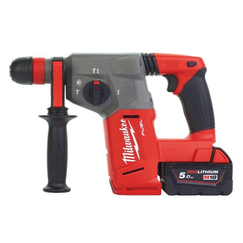 M18 CHX-502X - SDS-Plus hammer 18 V, 5.0 Ah, FUEL™, in HD Box, with 2 batteries and charger