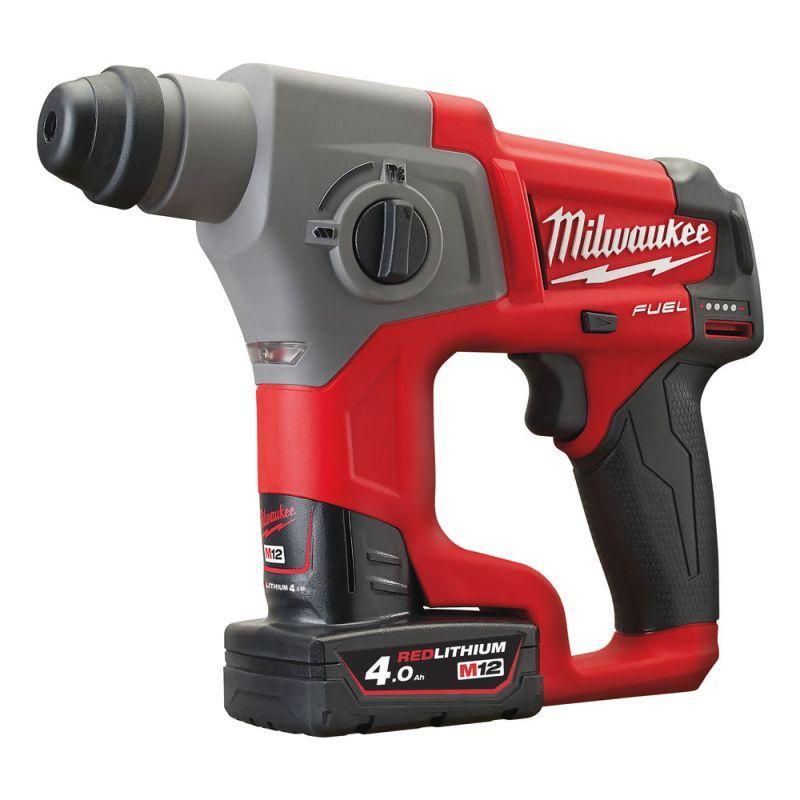 M12 CH-402X - Sub compact SDS-Plus hammer 12 V, 4.0 Ah, FUEL, in HD Box, with 2 batteries and charger M12 CH-402X - Sub compact SDS-Plus hammer 12 V, 4.0 Ah, FUEL, in HD Box, with 2 batteries and charger