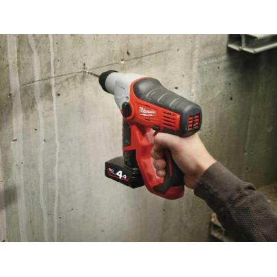 M12 H-402C - Subkompaktowy młot montażowy SDS-Plus 12 V, 4.0 Ah, w walizce, z 2 akumulatorami i ładowarką