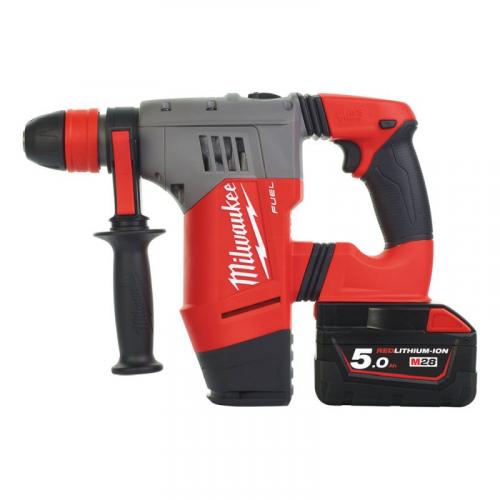 M28 CHPX-502X - Heavy duty SDS-Plus hammer 28 V, 5.0 Ah, FUEL™, in HD Box, with 2 batteries and charger, 4933451025