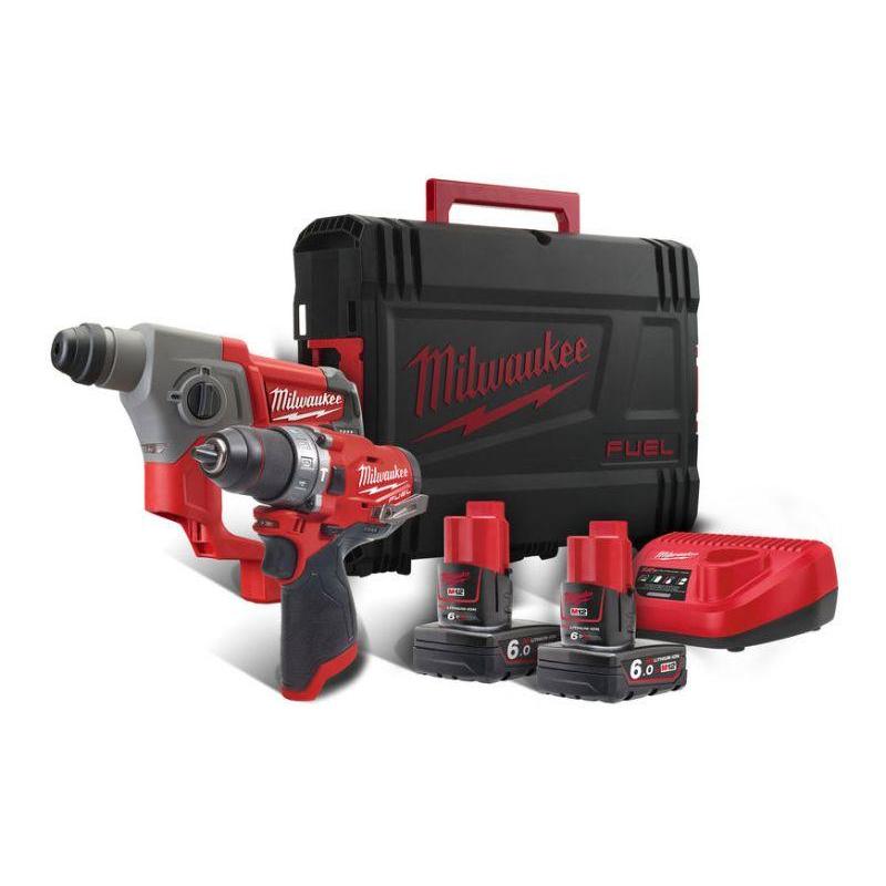 M12 FPP2B-602X - Zestaw POWERPACK M12™, M12 FPD, M12 CH, 2 x 6.0 Ah + ładowarka, w walizce