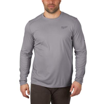 WWLSG-XL - Koszulka z długim rękawem szara WORKSKIN™, rozmiar XL