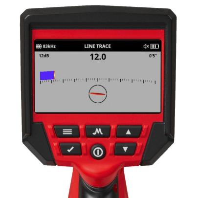 M12 PL-201C - Lokalizator hydrauliczny 12 V, 2.0 Ah, w walizce, z akumulatorem i  ladowarką