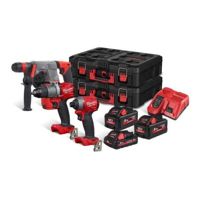 M18 FPP3P2-533P - Zestaw POWERPACK M18™, M18 FPD2, M18 FID2, M18 CHX, 1 x 3.0 Ah, 2 x 5.5 Ah + ładowarka, w skrzyni PACKOUT