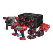 M18 FPP3Q2-533P - Zestaw POWERPACK, M18 FPD2, M18 ONEFHIWF12, M18 CHX, 1 x 3.0 Ah, 2 x 5.5 Ah + ładowarka, w skrzyni PACKOUT