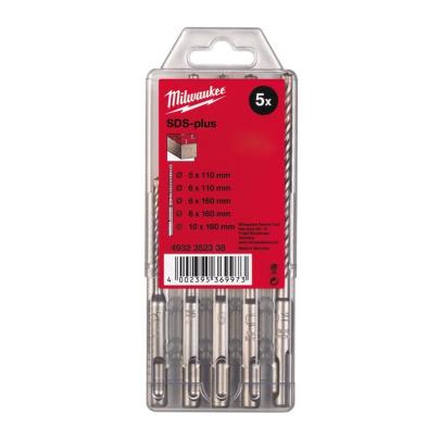 4932352338 - Zestaw wierteł udarowych do betonu SDS Plus M2, 2-ostrzowe, 5 - 10 mm (5 szt.)