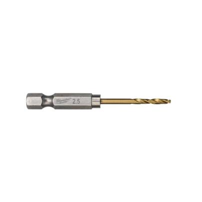 4932478175 - Wiertło do metalu Shockwave HSS-G Tin, 2,5 x 19/62 mm, uchwyt Hex (10 szt.)
