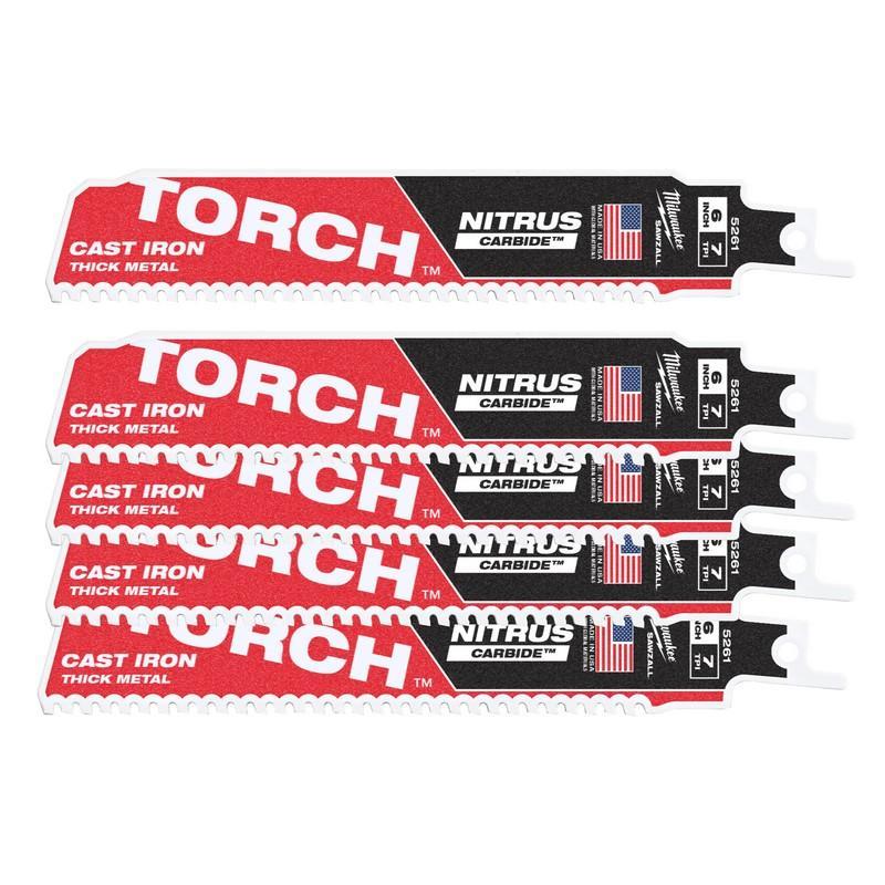 48005561 - Brzeszczot do metalu TORCH NITRUS CARBIDE z węglikiem wolframu, 150 mm 7 TPI (5 szt.) 48005561 - Brzeszczot do metalu TORCH NITRUS CARBIDE z węglikiem wolframu, 150 mm 7 TPI (5 szt.)